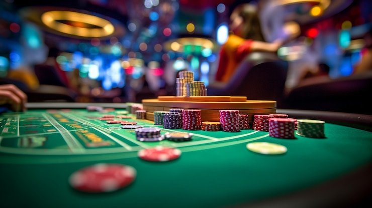 Bandar Poker table interface on mayong77 login showing dealer position and player seats