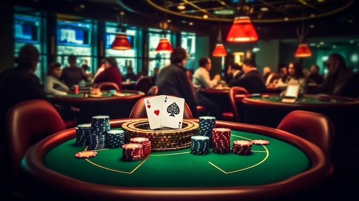 Bandar Poker hand rankings and betting rounds displayed on mayong77 login interface